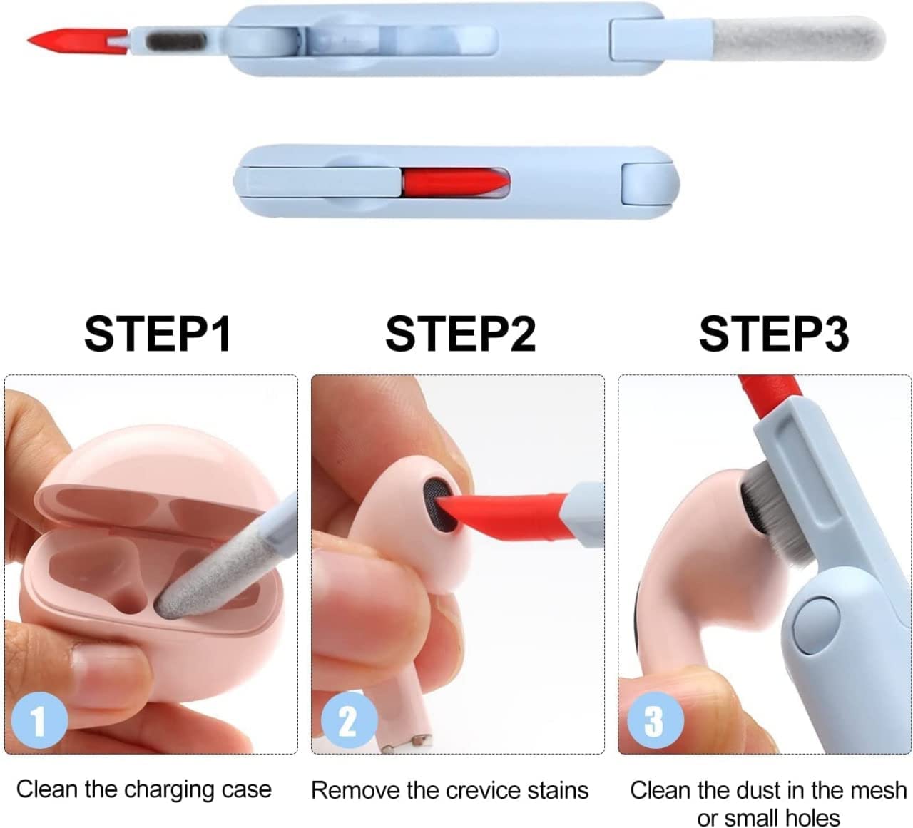 6462 7 in 1 Electronic Cleaner kit, Cleaning Kit for Monitor Keyboard Airpods, Screen Dust Brush Including Soft Sweep, Swipe, Airpod Cleaner Pen, Key Puller and Spray Bottle 02 6462 7 in 1 Electronic Cleaner kit, Cleaning Kit for Monitor Keyboard Airpods, Screen Dust Brush Including Soft Sweep, Swipe, Airpod Cleaner Pen, Key Puller and Spray Bottle 02
